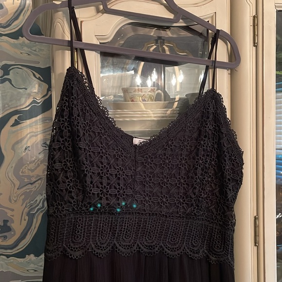 $10 FINAL MARKDOWN Rue 21 black lace Hi Lo Gauzy Strappy Dress 3X - Picture 2 of 5